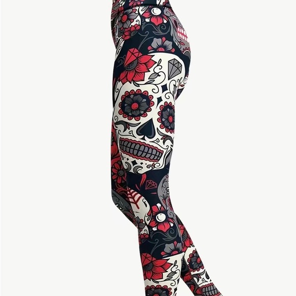 New Skull Leggings Yoga Pants - Picture 3 of 4